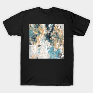 Modern Green, Blue & Grey Abstract T-Shirt